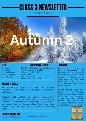 Autumn 2 Newsletter 2024