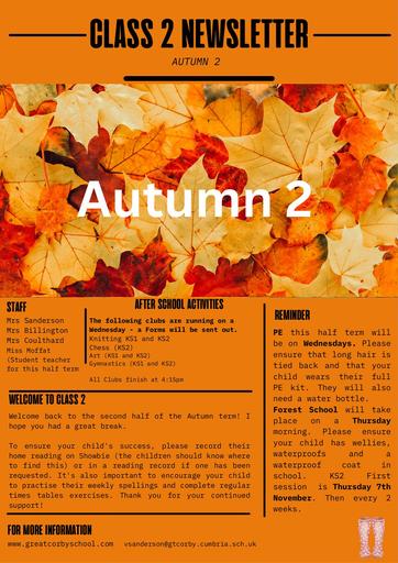 Autumn 2 Newsletter 2024