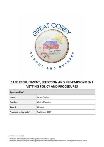 Safe recruitment and pre employment 2024