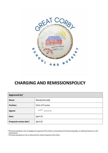 Charging & Remissions Policy