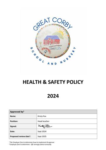 Health and Safety Policy 2024