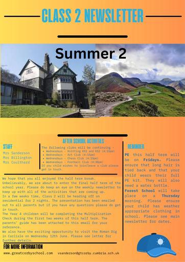 Summer 2 Newsletter C2